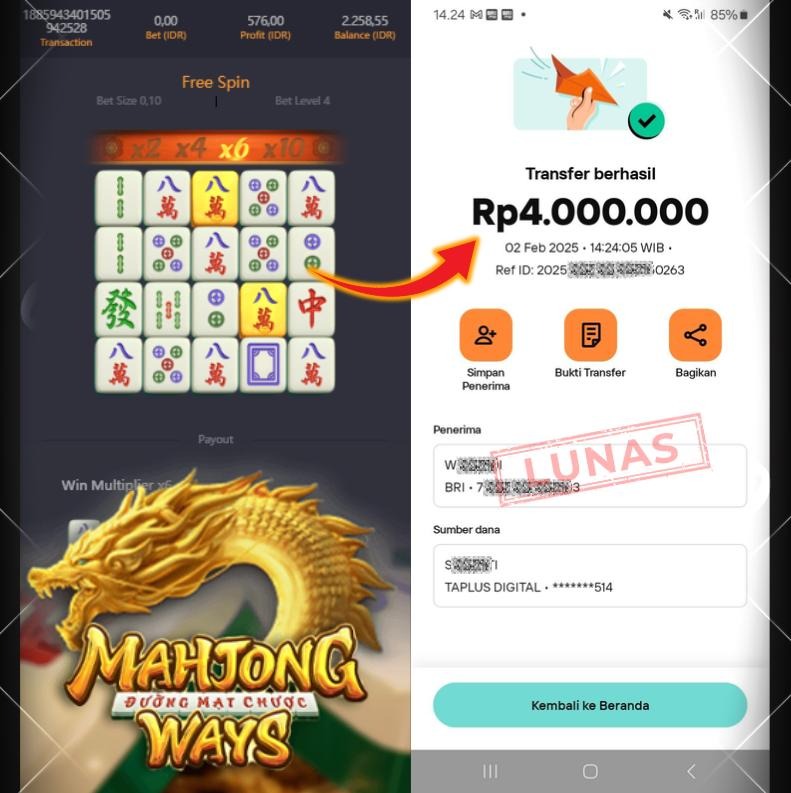 💥Mahjong emang ga ada lawan yaa💥