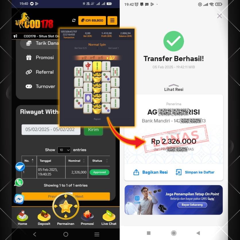 Main pakai Server malaysia di mahjong 2 nih🤙🤙